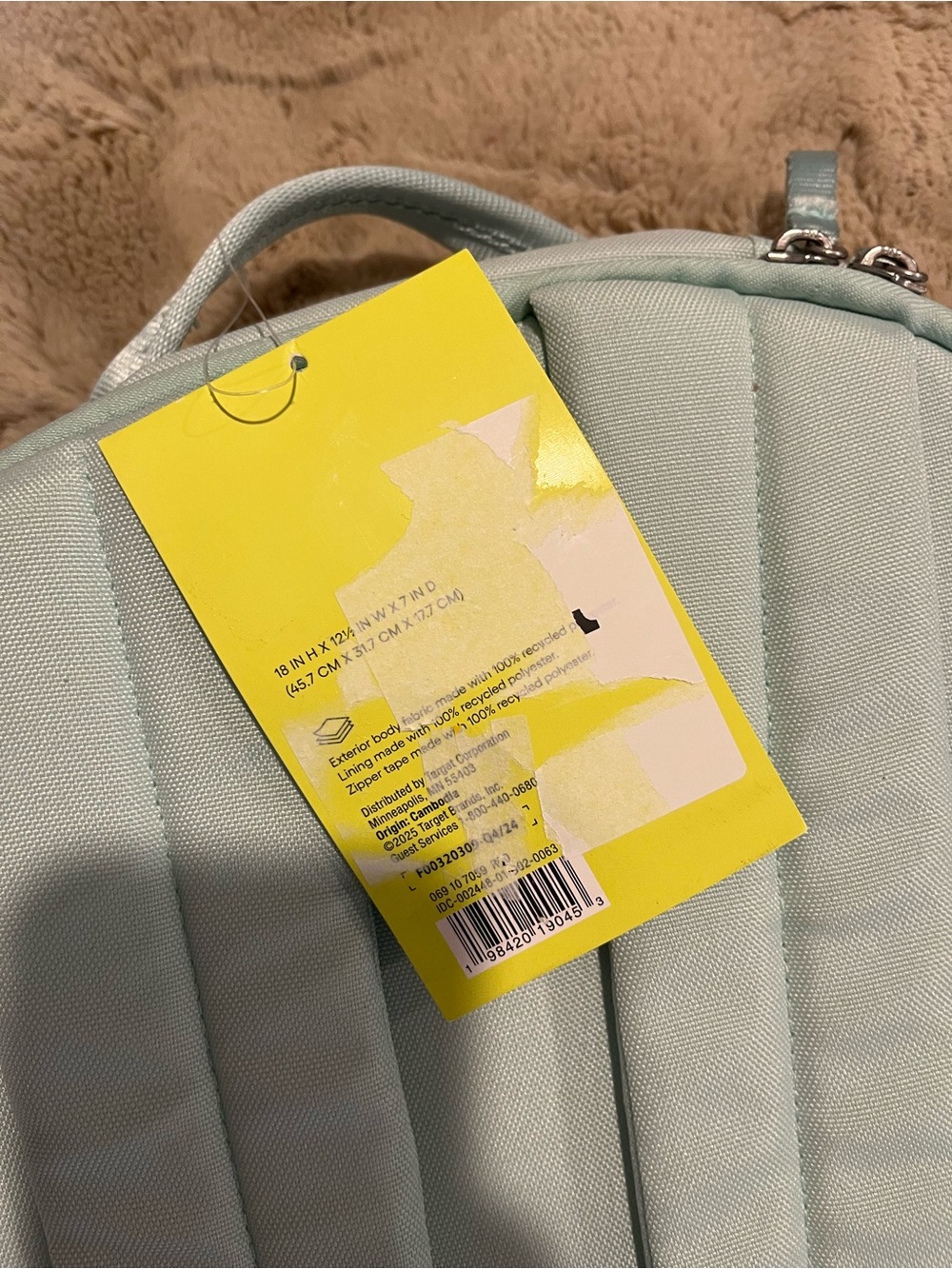 All In Motion Everyday To Travel Backpack Mint Blue Large - Picture 8 of 12